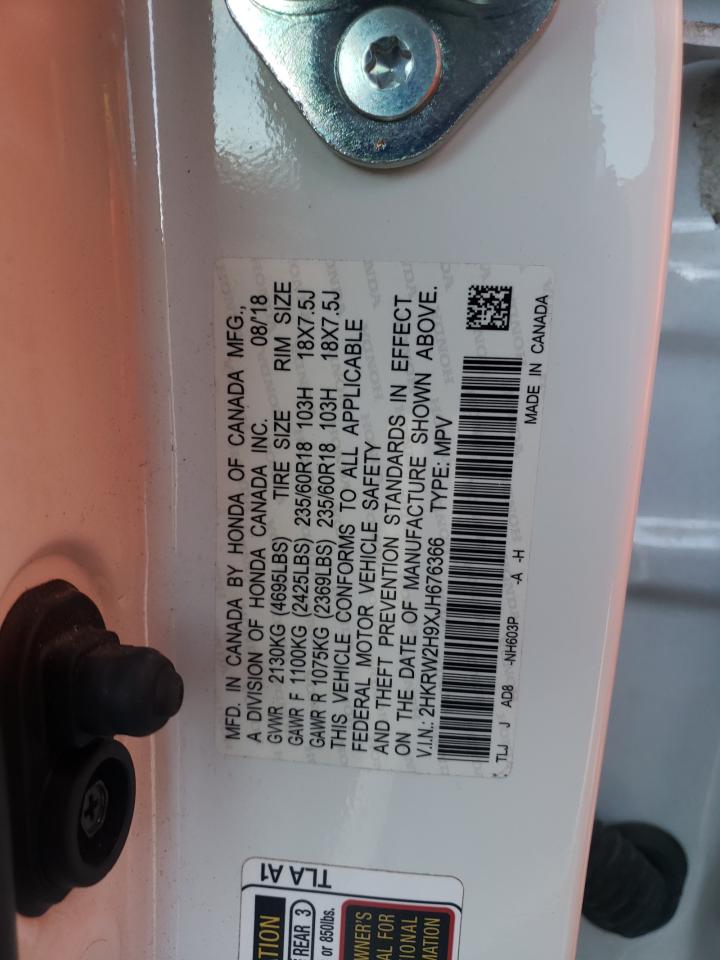 2018 Honda Cr-V Touring VIN: 2HKRW2H9XJH676366 Lot: 73525844