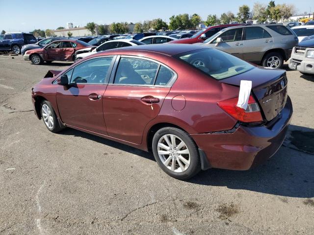 Sedans HONDA CIVIC 2012 Burgundy