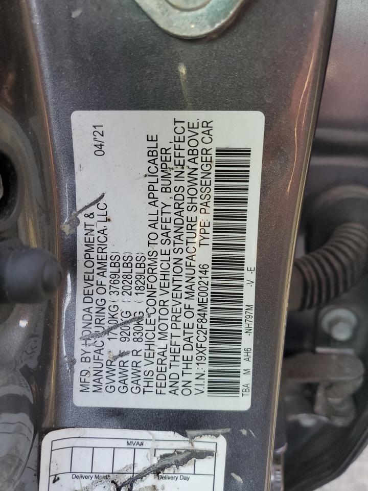 19XFC2F84ME002146 2021 Honda Civic Sport 19XFC2F84ME002146 2021 Honda Civic Sport