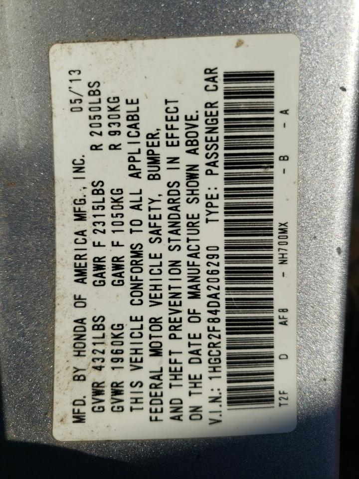 1HGCR2F84DA206290 2013 Honda Accord Exl