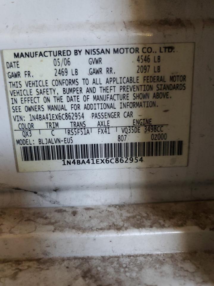 1N4BA41EX6C862954 2006 Nissan Maxima Se