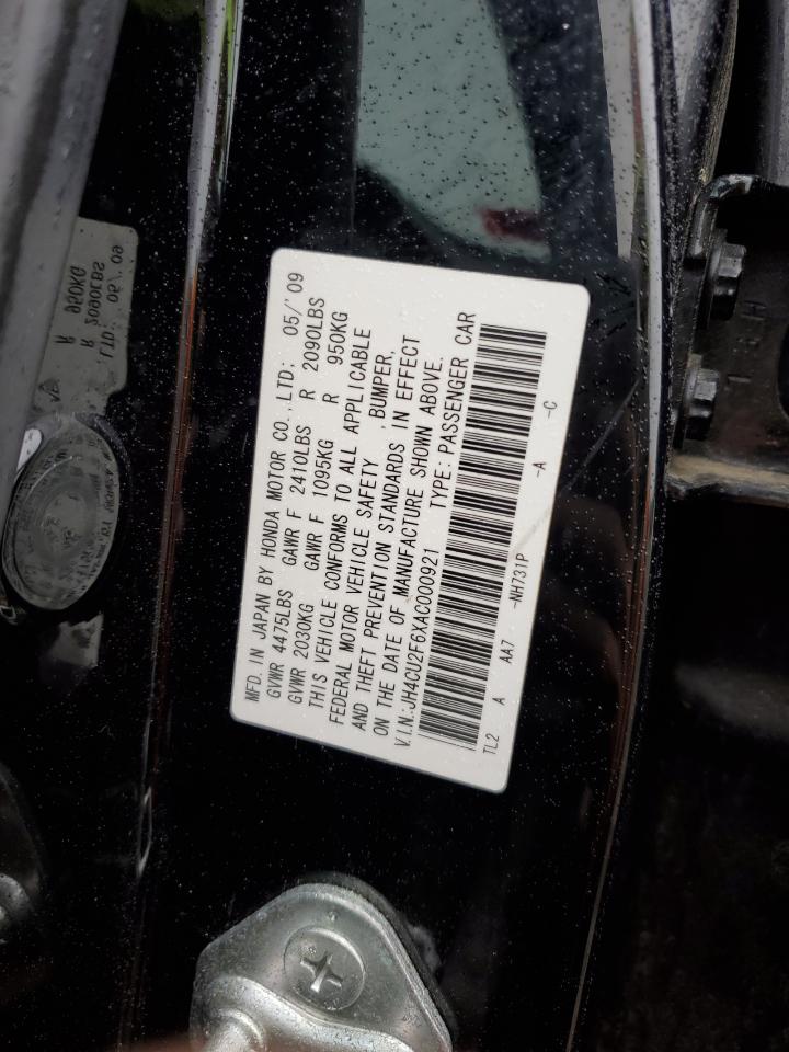 JH4CU2F6XAC000921 2010 Acura Tsx