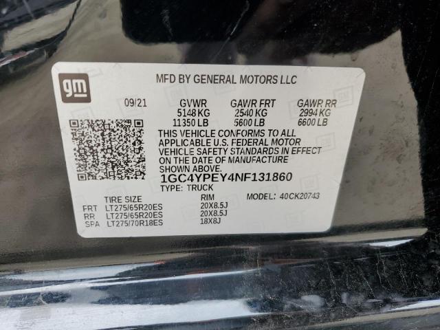 1GC4YPEY4NF131860 Chevrolet All Models SILVERADO 13