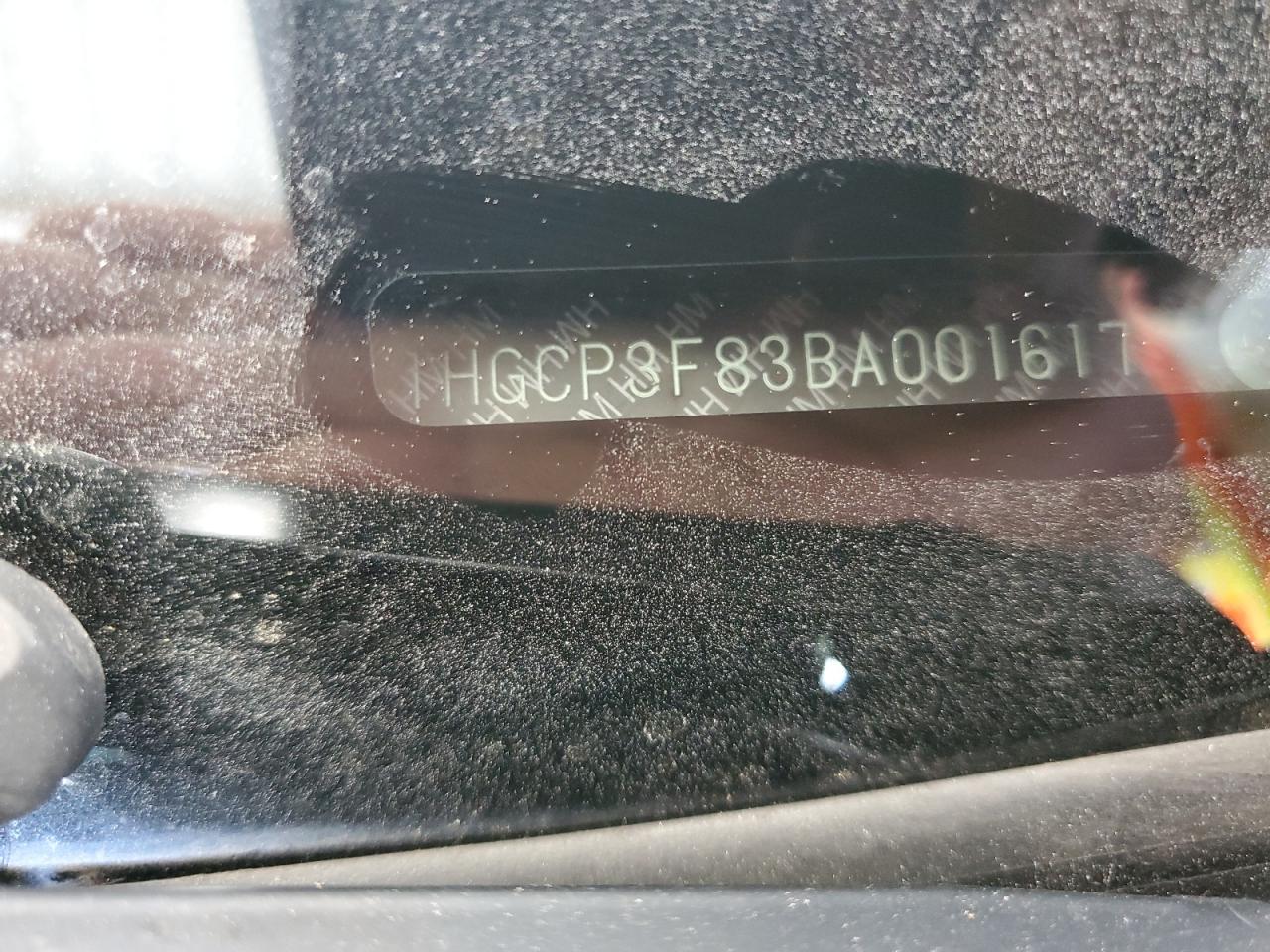 1HGCP3F83BA001617 2011 Honda Accord Exl