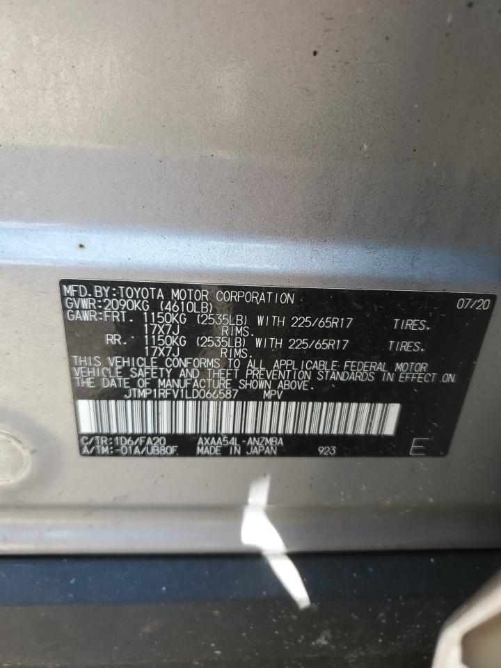 JTMP1RFV1LD066587 2020 Toyota Rav4 Xle