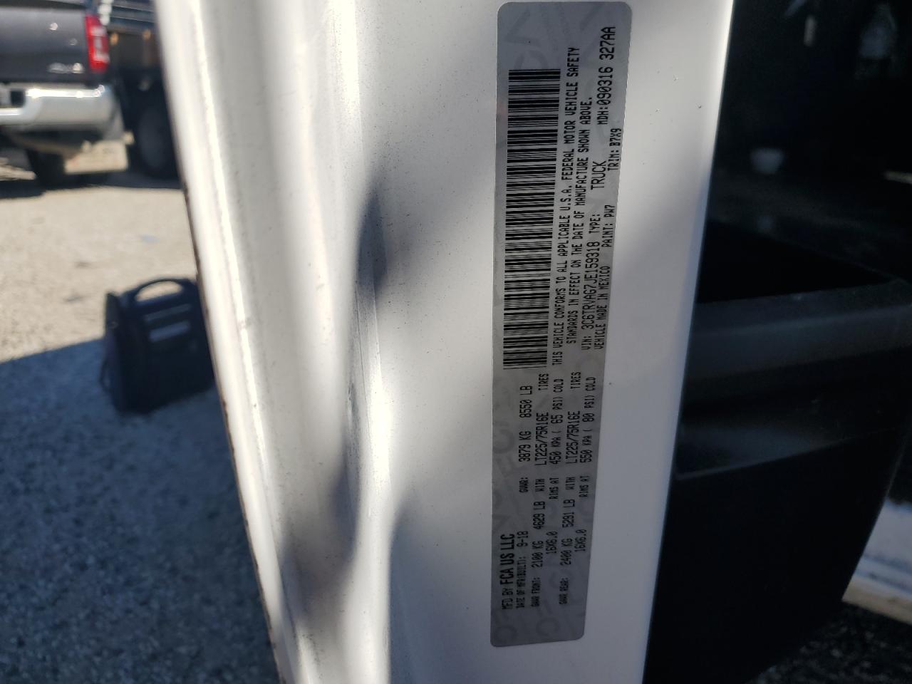 3C6TRVAG7JE159318 2018 Ram Promaster 1500 1500 Standard