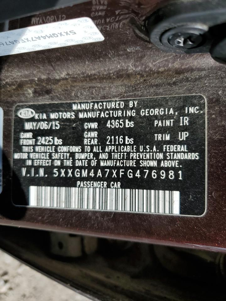 5XXGM4A7XFG476981 2015 Kia Optima Lx