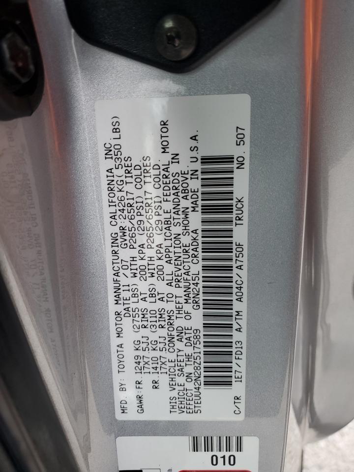 5TEUU42N28Z517589 2008 Toyota Tacoma Access Cab