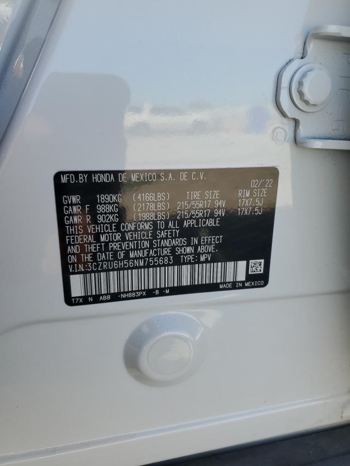 3CZRU6H56NM755683 2022 Honda Hr-V Ex