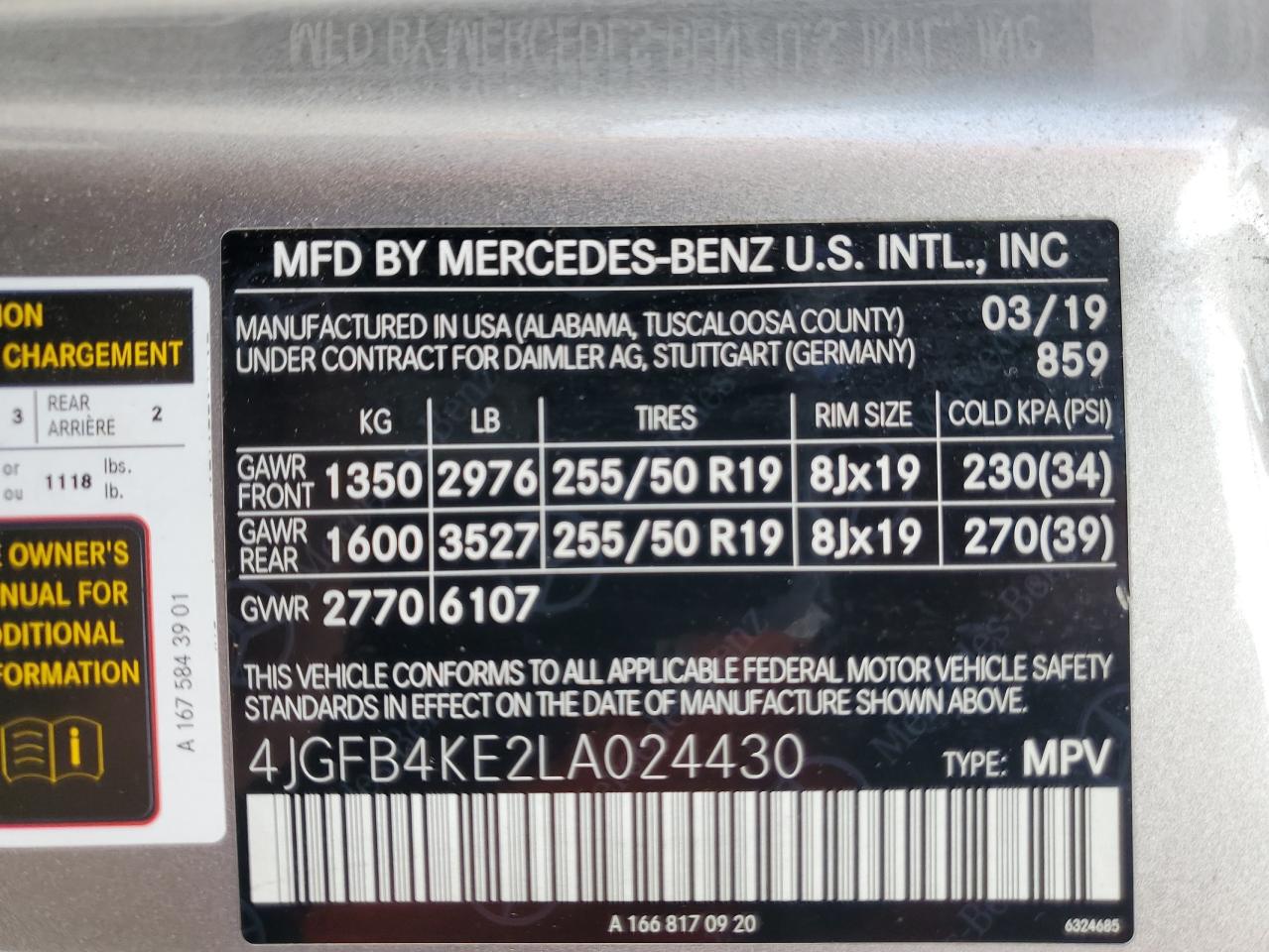 4JGFB4KE2LA024430 2020 Mercedes-Benz Gle 350 4Matic