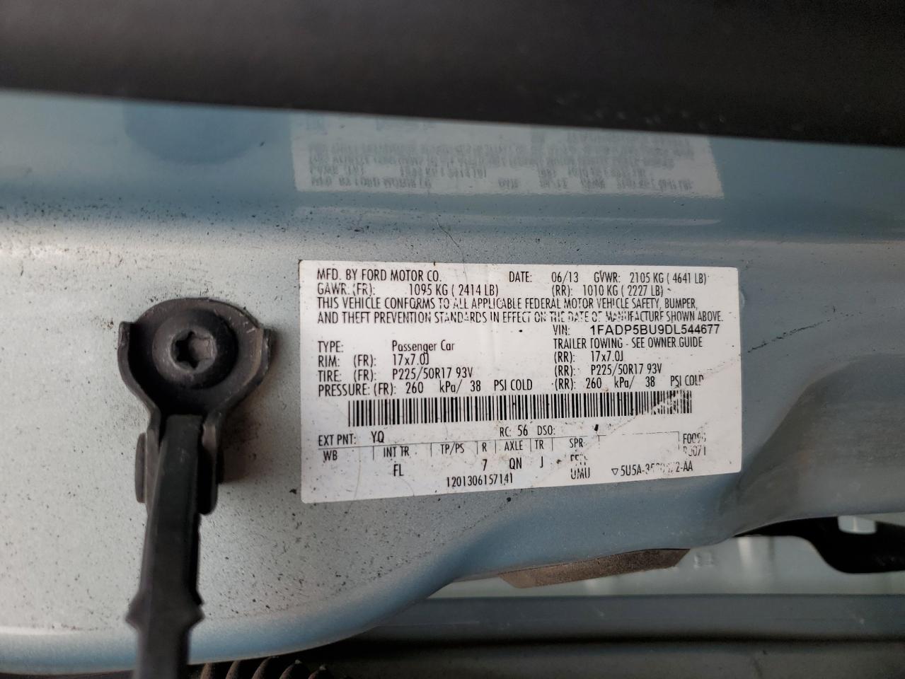 1FADP5BU9DL544677 2013 Ford C-Max Sel