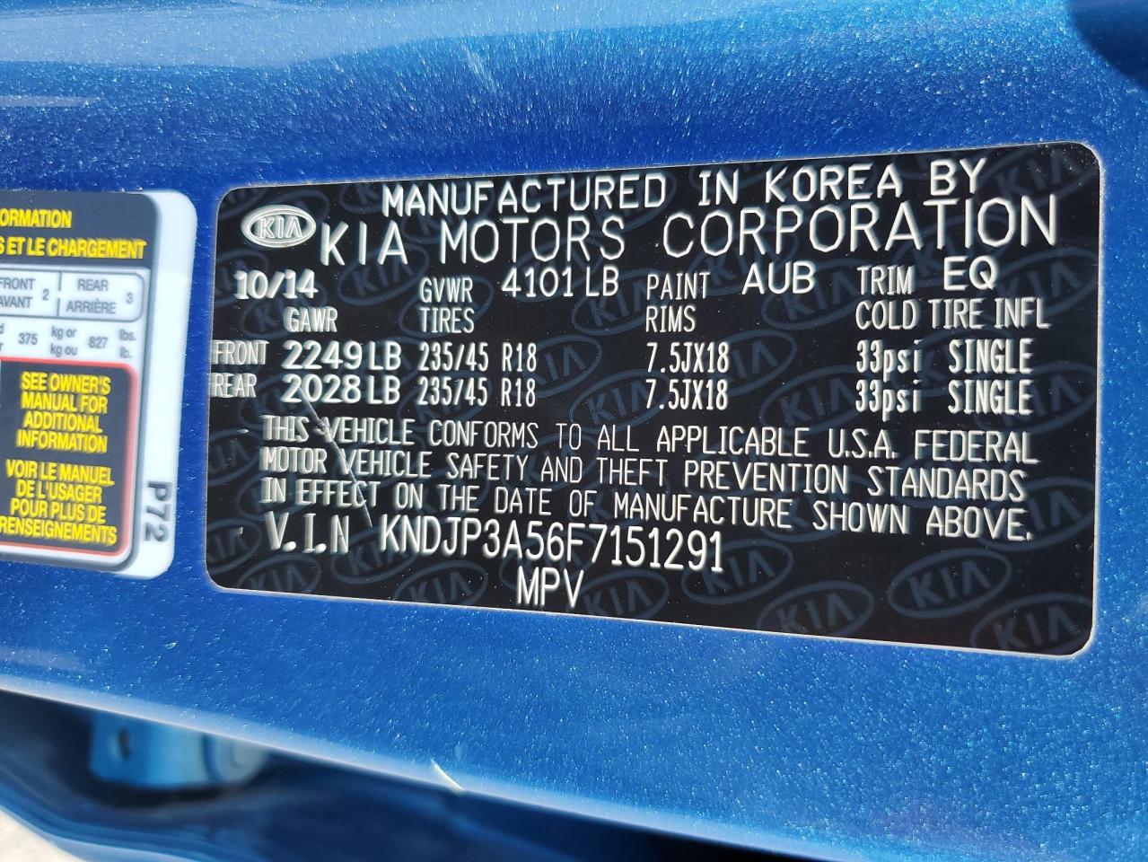 KNDJP3A56F7151291 2015 Kia Soul +