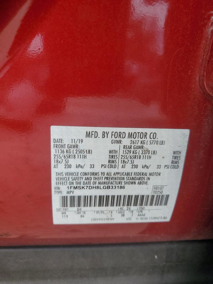 1FMSK7DH8LGB33186 2020 FORD EXPLORER - Image 14