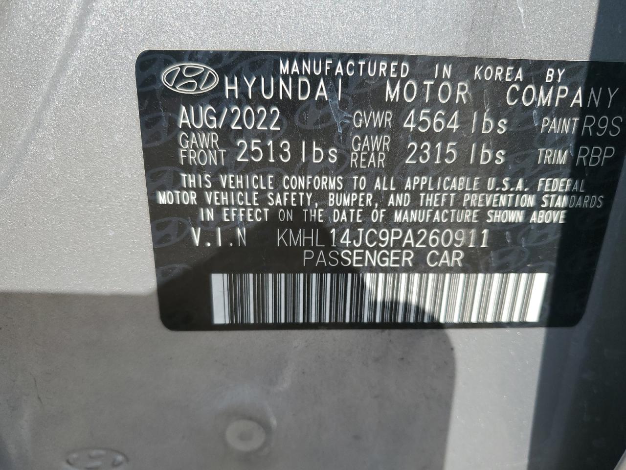 KMHL14JC9PA260911 2023 Hyundai Sonata N Line