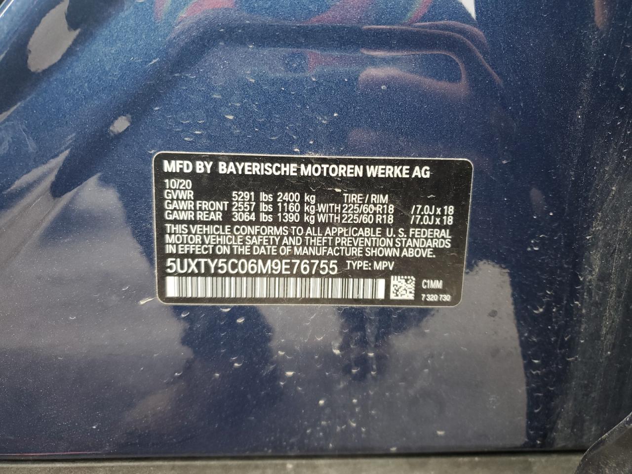 5UXTY5C06M9E76755 2021 BMW X3 - Image 14