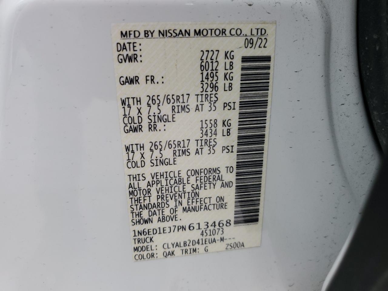 1N6ED1EJ7PN613468 2023 NISSAN NAVARA - Image 14