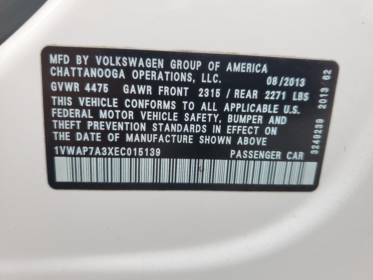2014 Volkswagen Passat - Image 14