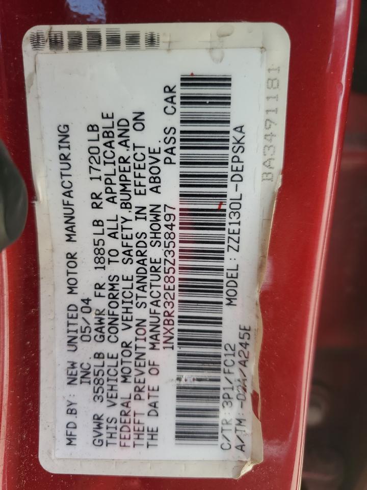 1NXBR32E85Z358497 2005 Toyota Corolla Ce