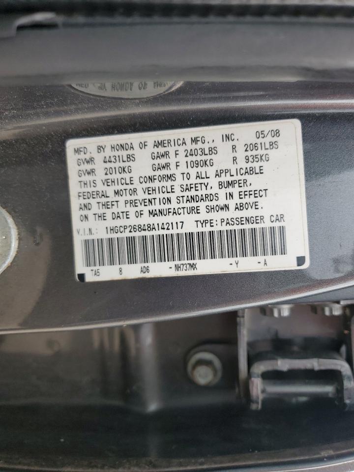 1HGCP26848A142117 2008 Honda Accord Exl