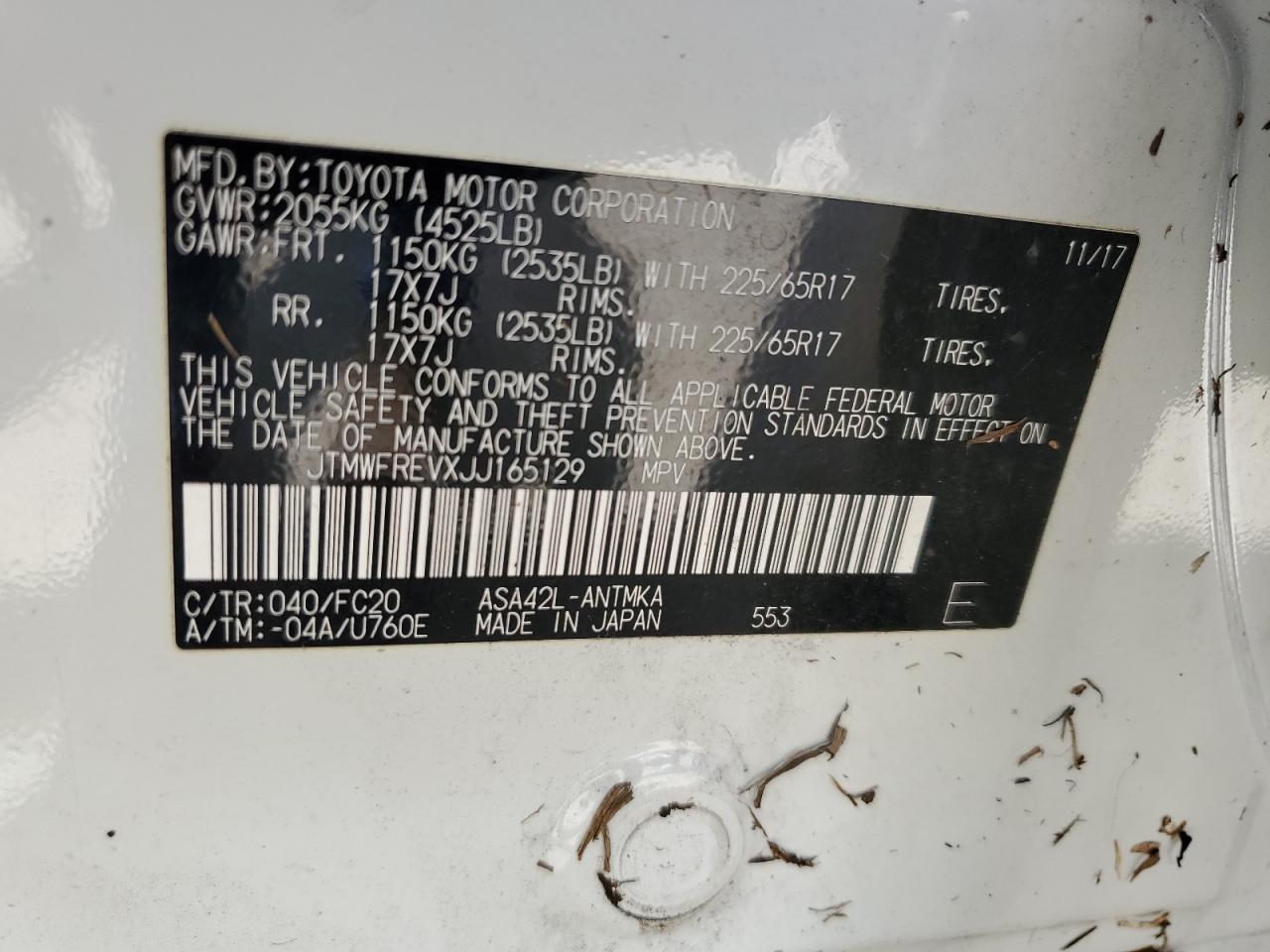 JTMWFREVXJJ165129 2018 TOYOTA RAV 4 - Image 14