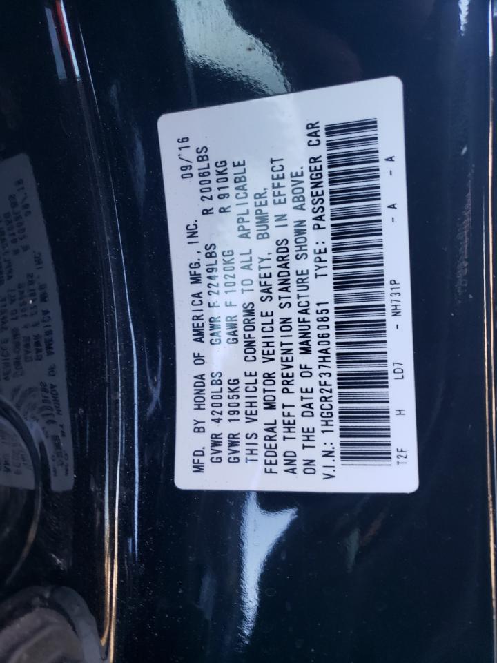 1HGCR2F37HA060851 2017 Honda Accord Lx