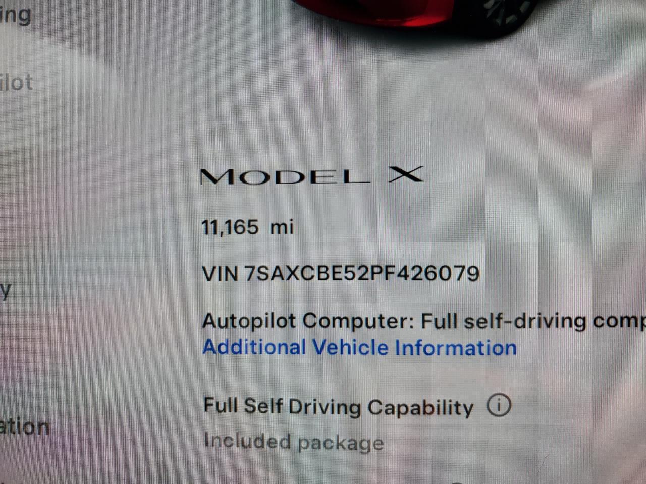 2023 Tesla Model X VIN: 7SAXCBE52PF426079 Lot: 70735784