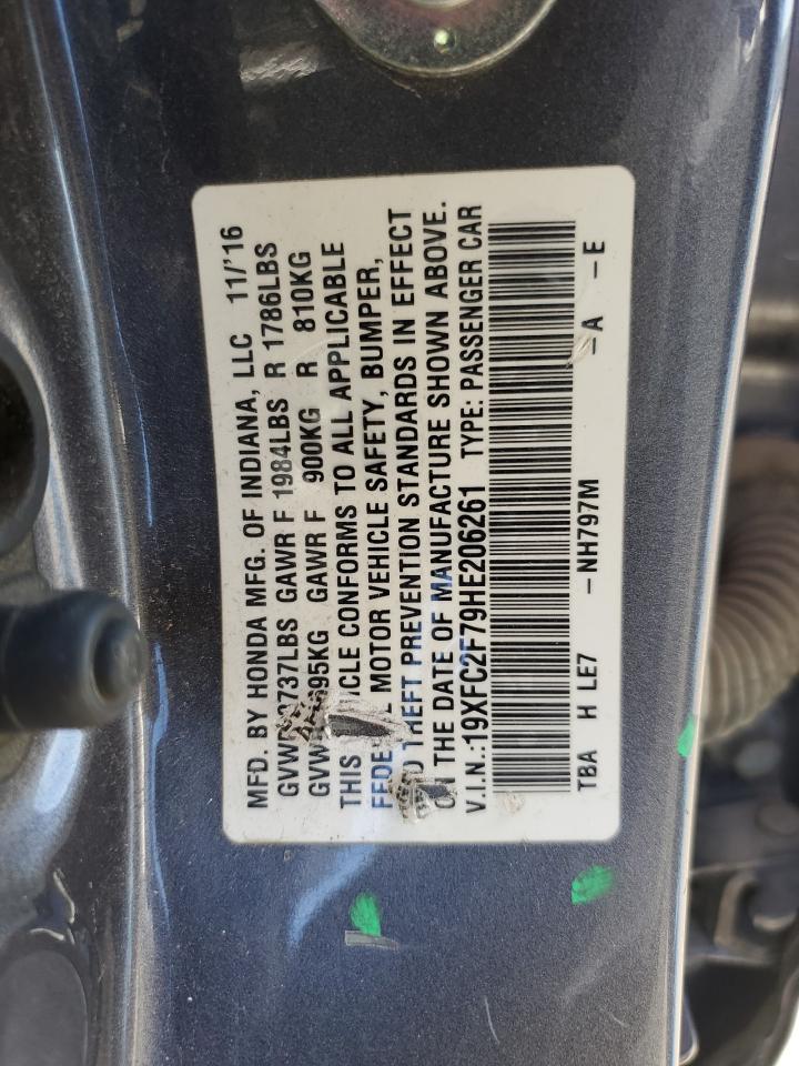 19XFC2F79HE206261 2017 Honda Civic Ex