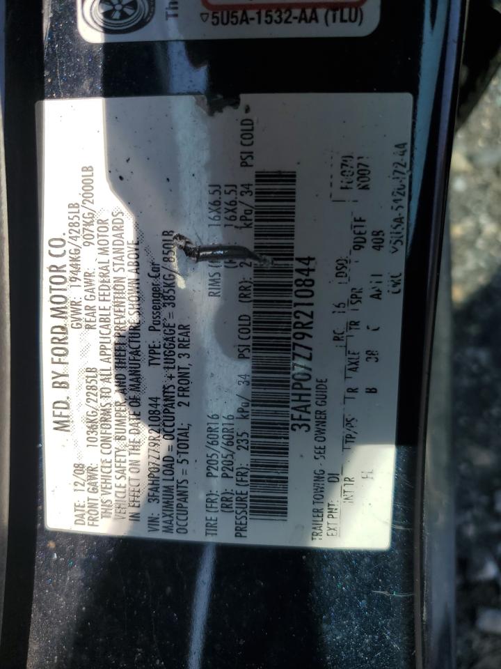 3FAHP07Z79R210844 2009 Ford Fusion Se