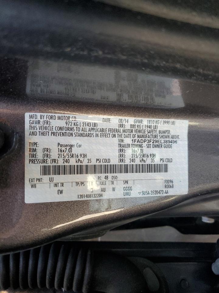 1FADP3F29EL389496 2014 Ford Focus Se