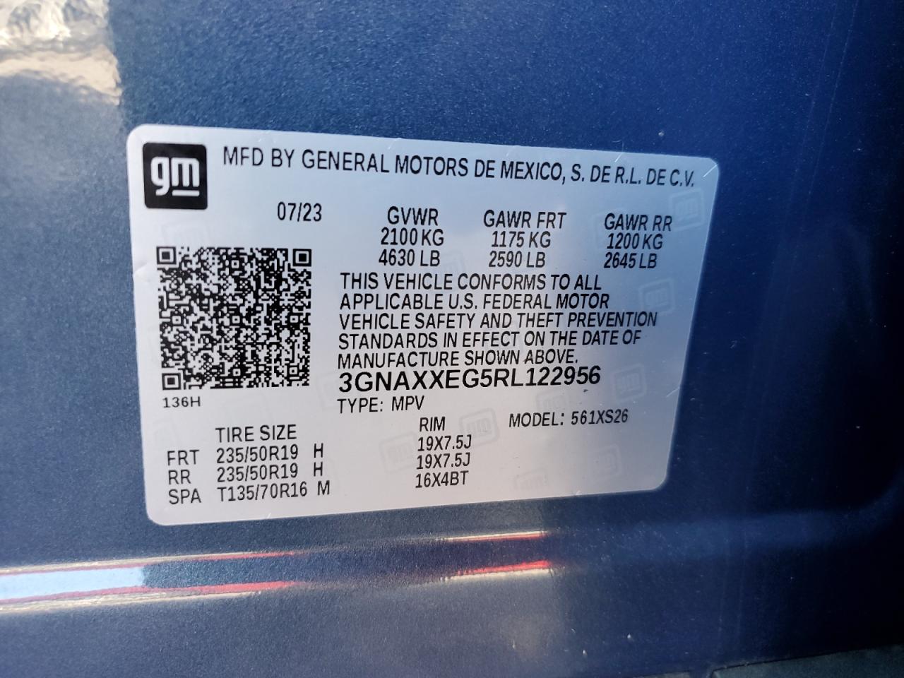 3GNAXXEG5RL122956 2024 Chevrolet Equinox Premiere