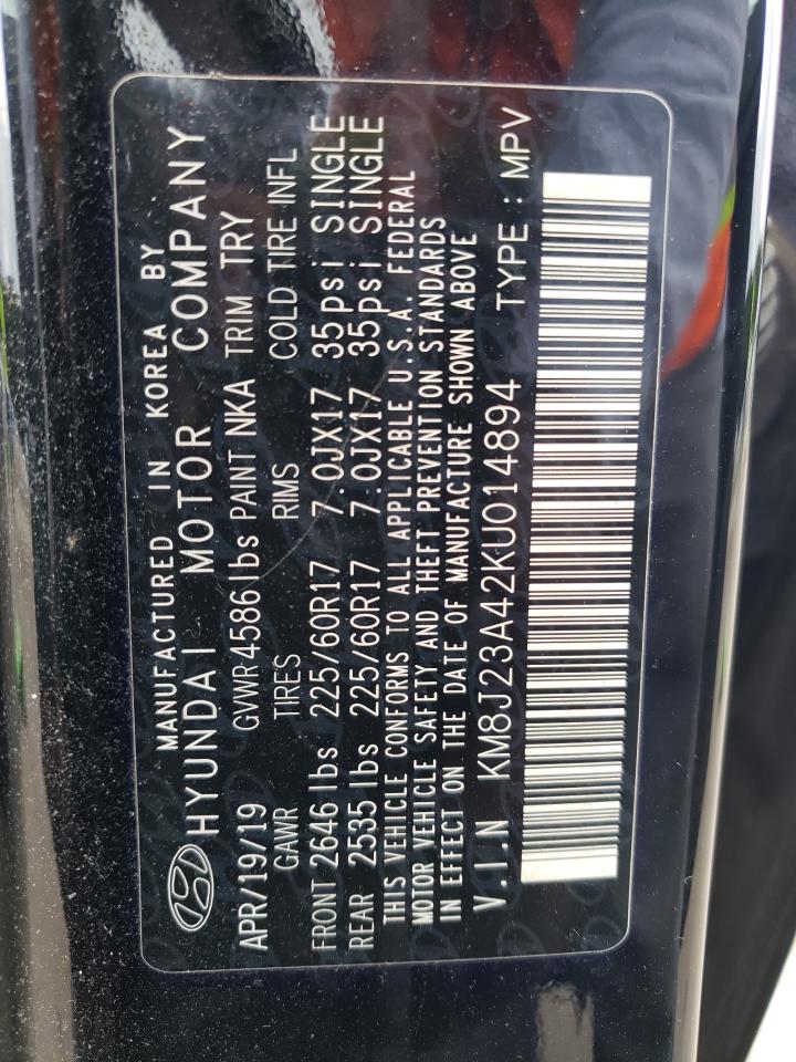 KM8J23A42KU014894 2019 Hyundai Tucson Se