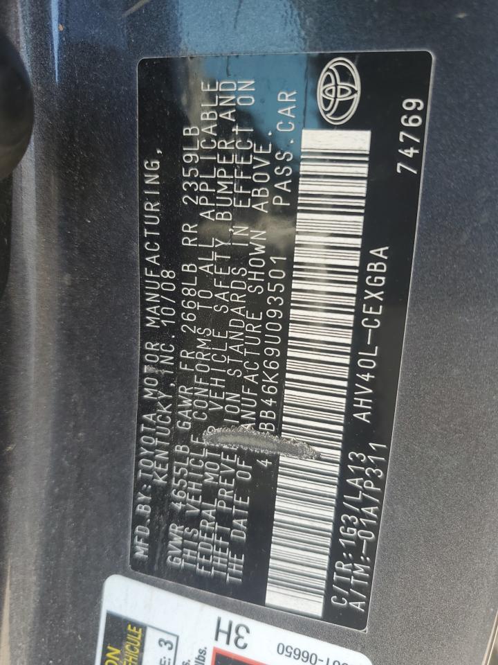 4T1BB46K69U093501 2009 Toyota Camry Hybrid