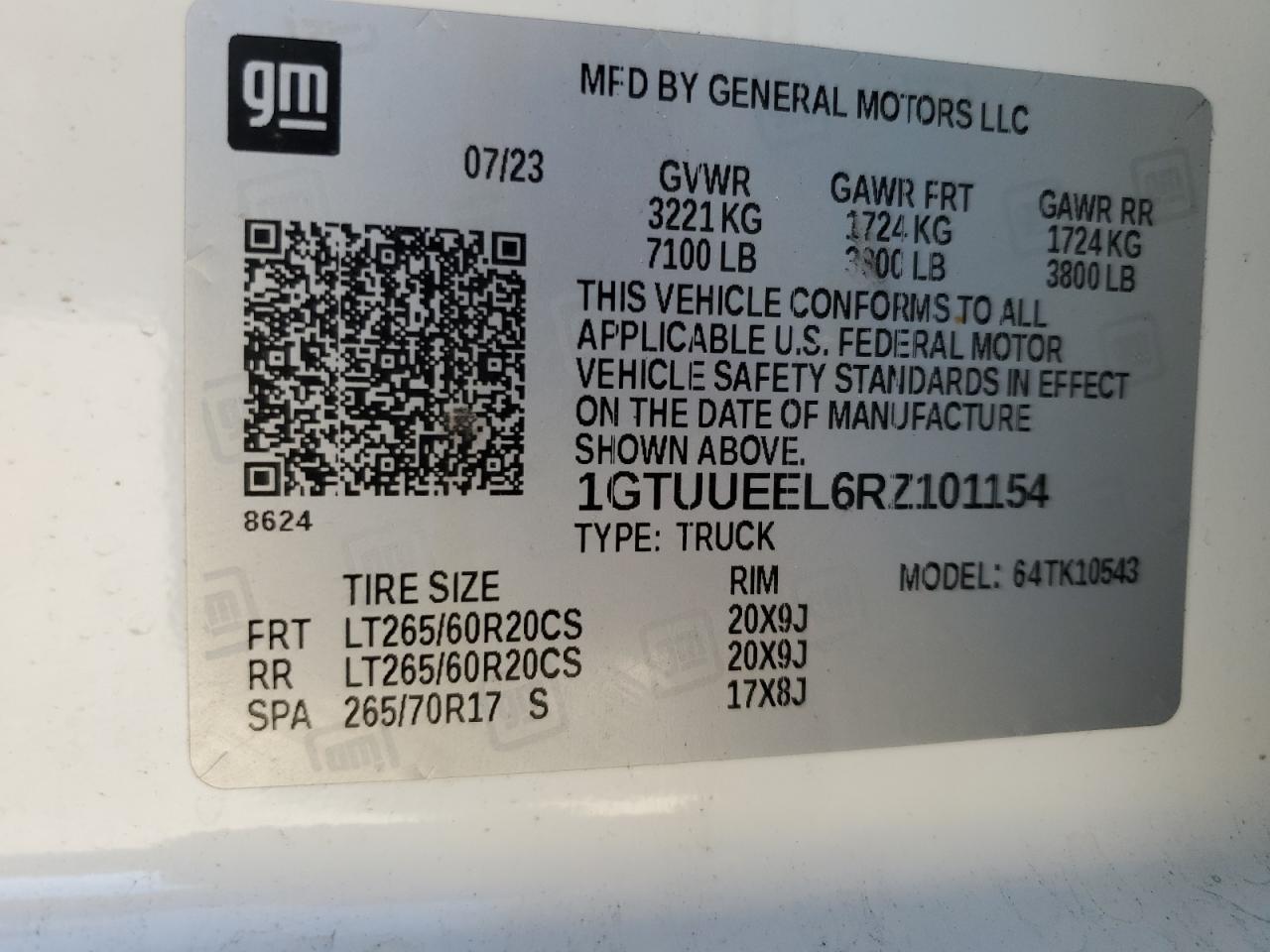 1GTUUEEL6RZ101154 2024 GMC Sierra K1500 At4