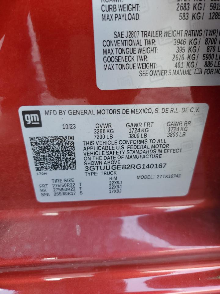 3GTUUGE82RG140167 2024 GMC Sierra K1500 Denali