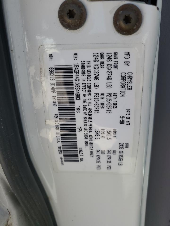 1999 Dodge Grand Caravan Se VIN: 1B4GP44G1XB544883 Lot: 70753774