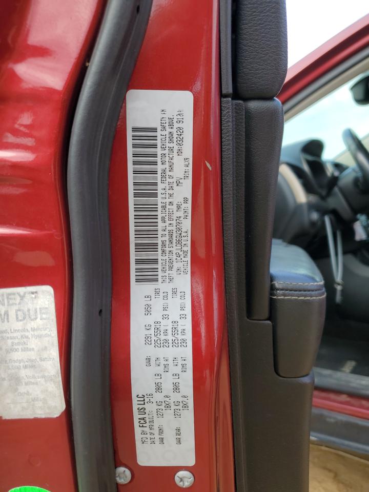 2016 Jeep Cherokee Limited VIN: 1C4PJLDB6GW307074 Lot: 72048684