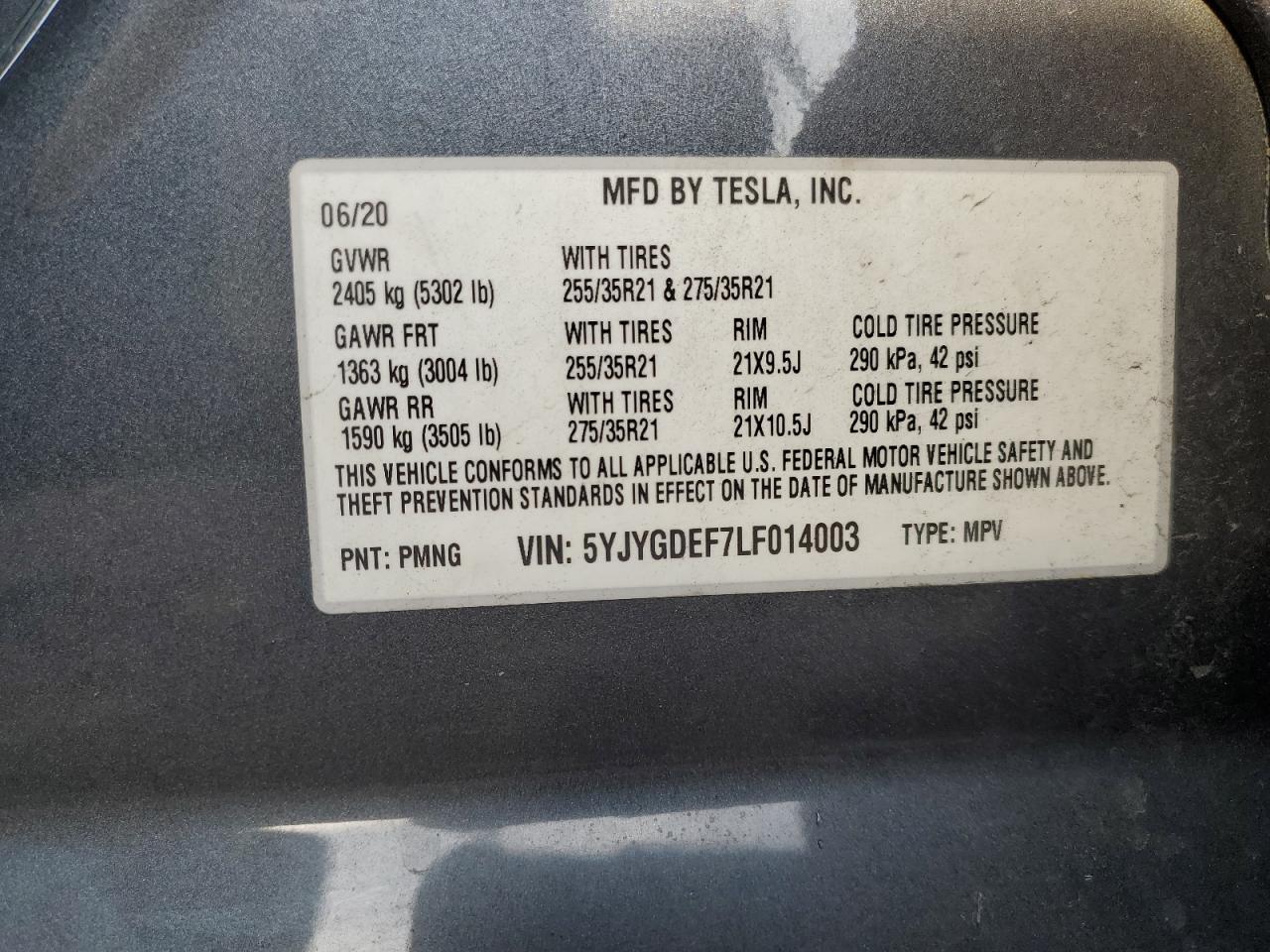 5YJYGDEF7LF014003 2020 TESLA MODEL Y - Image 12