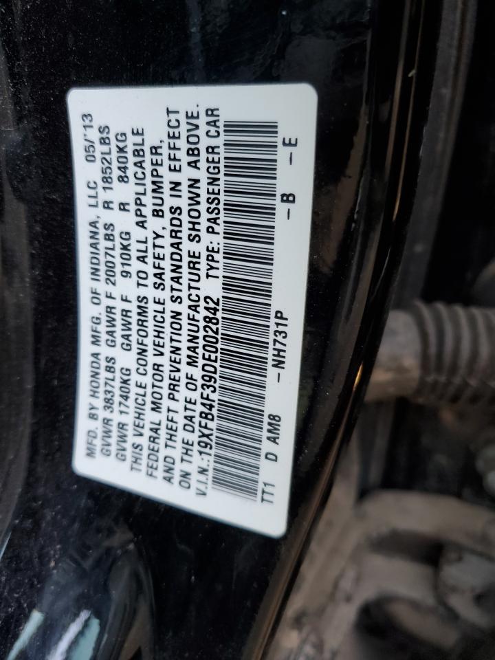 19XFB4F39DE002842 2013 Honda Civic Hybrid L