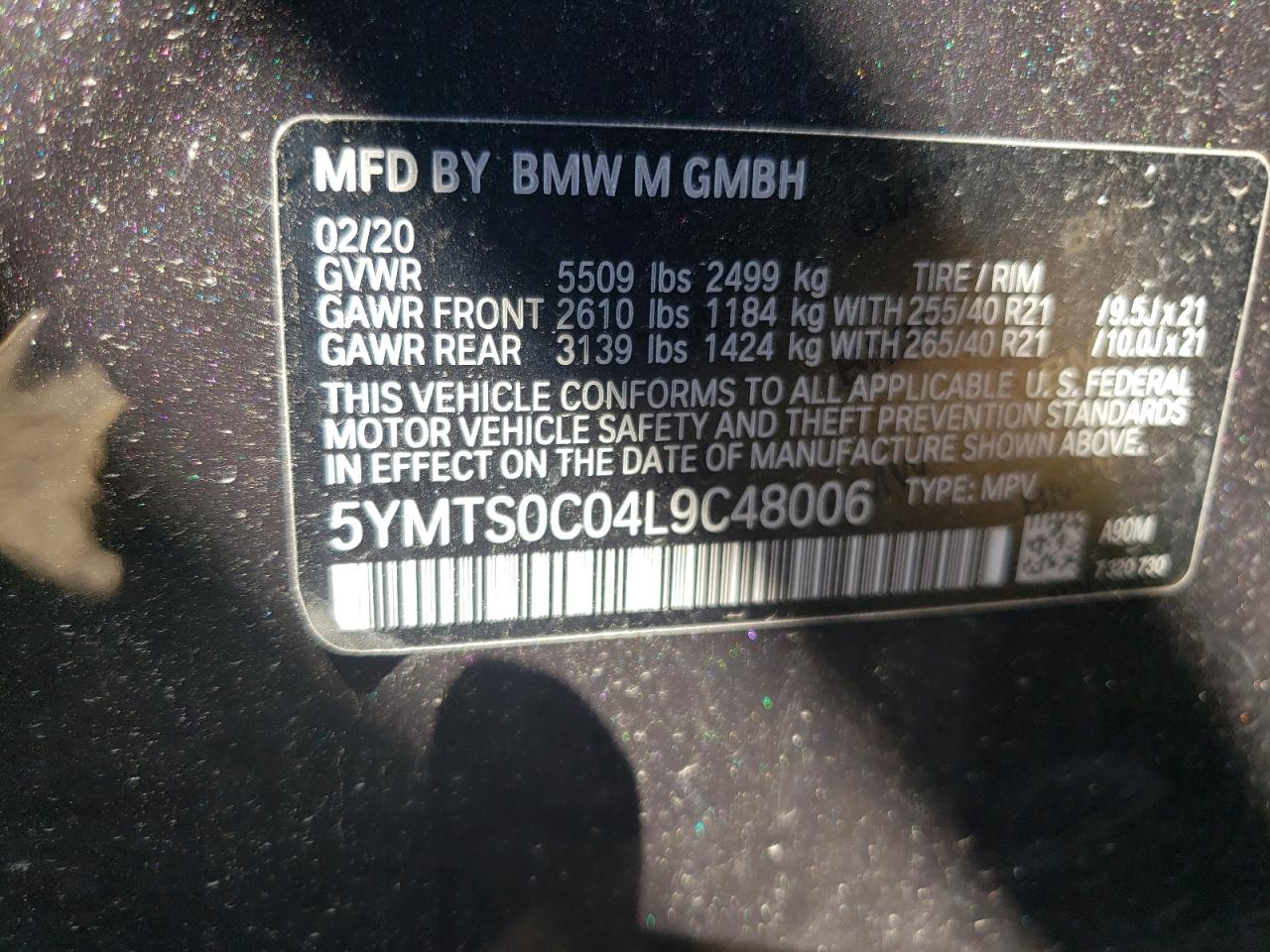 5YMTS0C04L9C48006 BMW X3 M COMPE 13