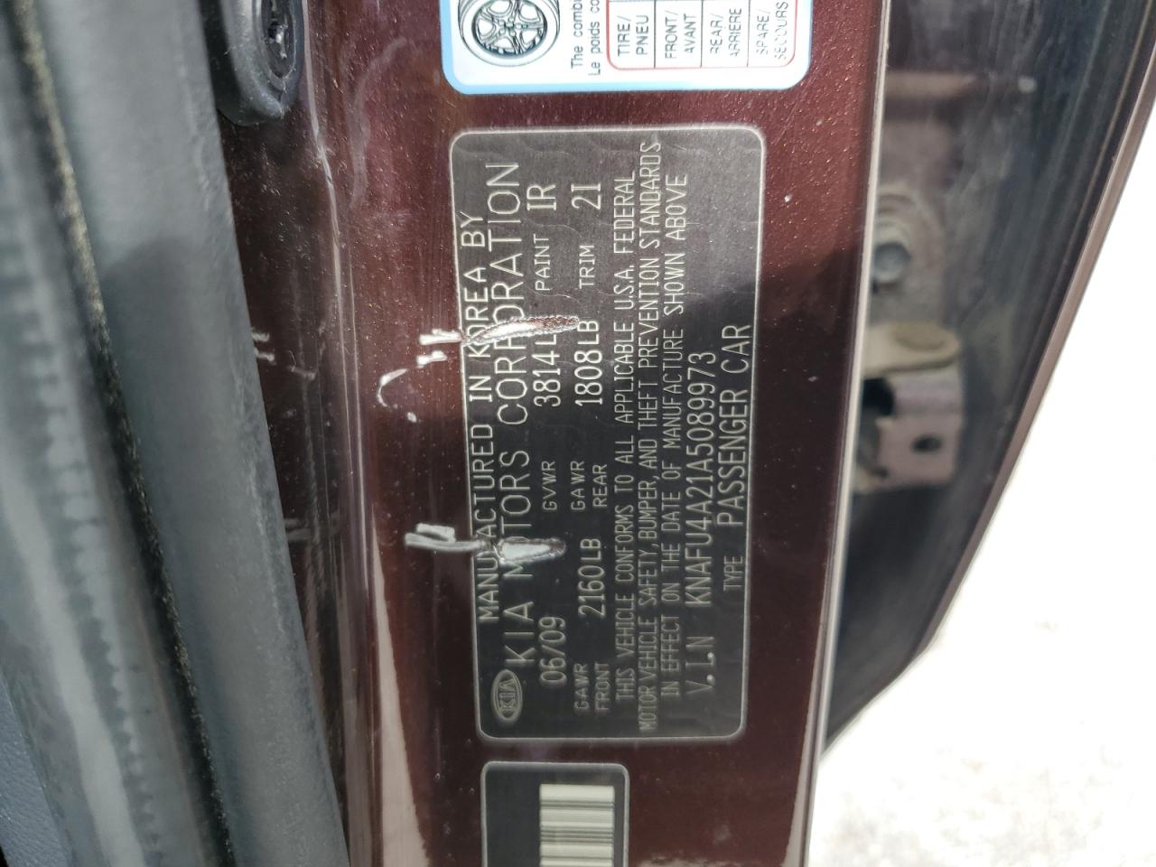 2010 Kia Forte Ex VIN: KNAFU4A21A5089973 Lot: 73388114