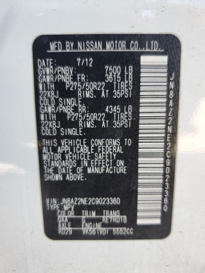 JN8AZ2NE2C9023360 2012 Infiniti Qx56