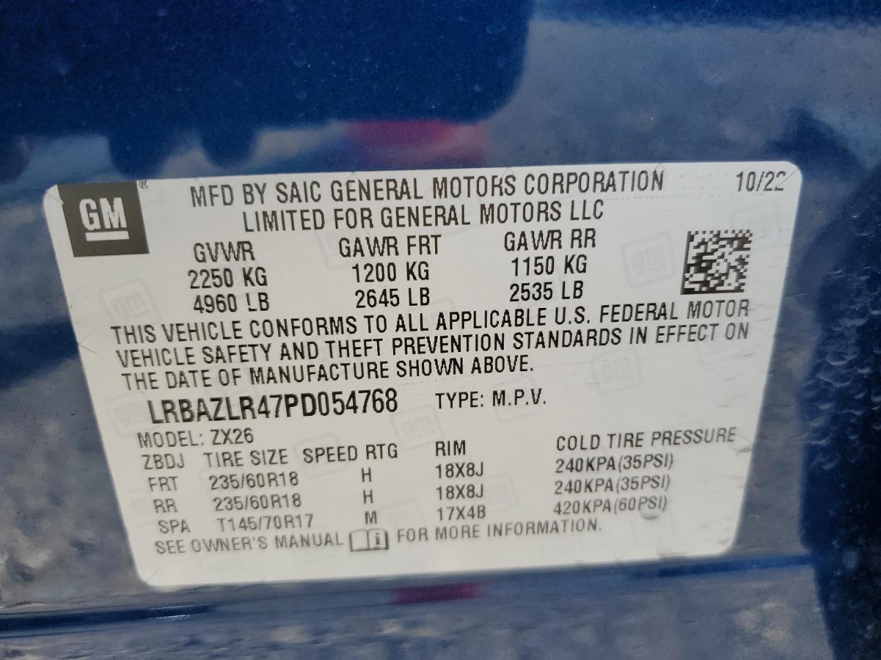 LRBAZLR47PD054768 2023 Buick Envision Preferred