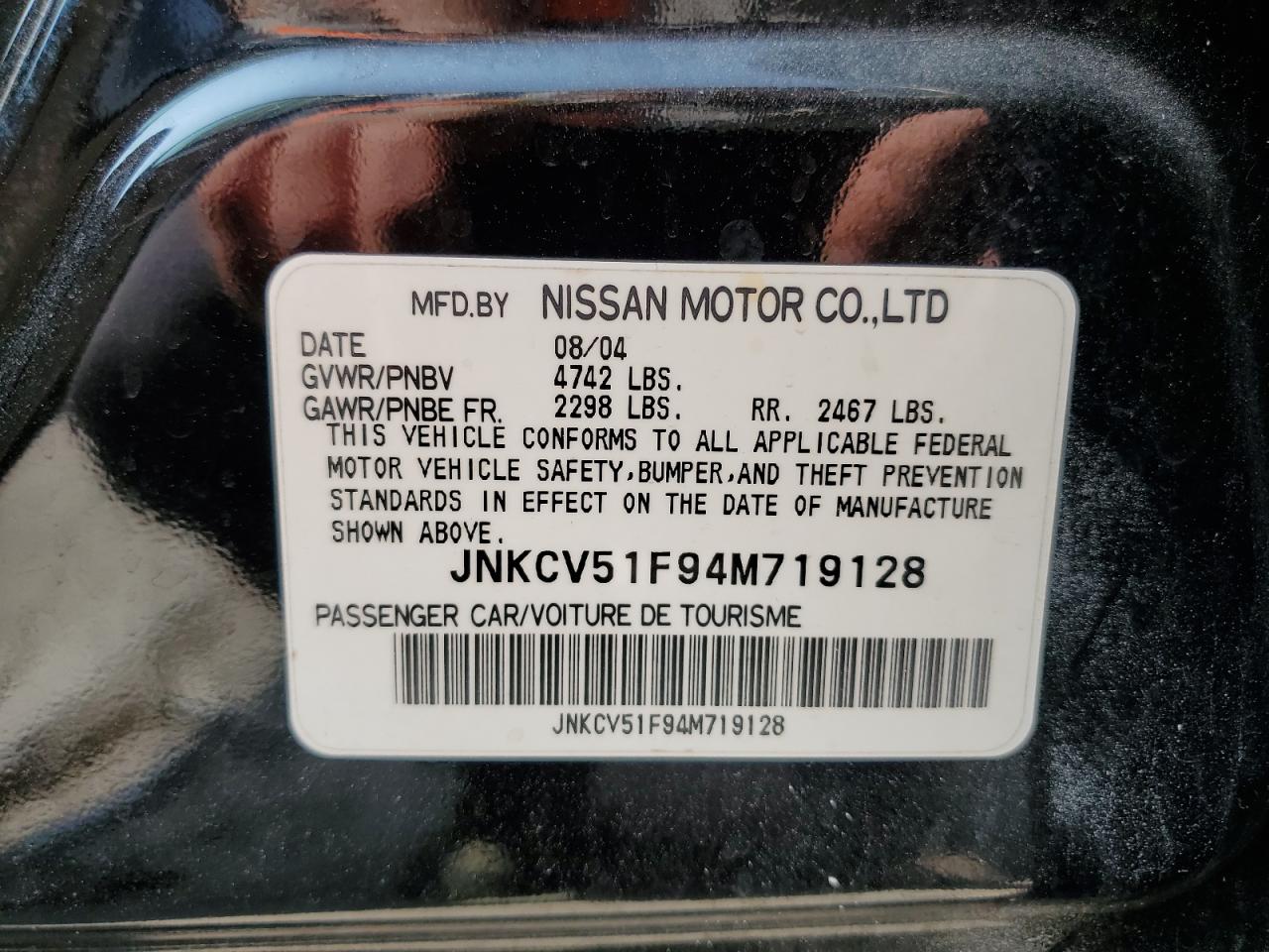 JNKCV51F94M719128 2004 Infiniti G35