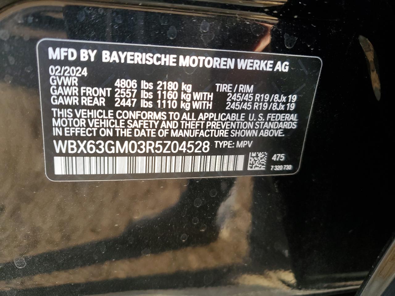 2024 BMW X2 xDrive28I VIN: WBX63GM03R5Z04528 Lot: 72219424