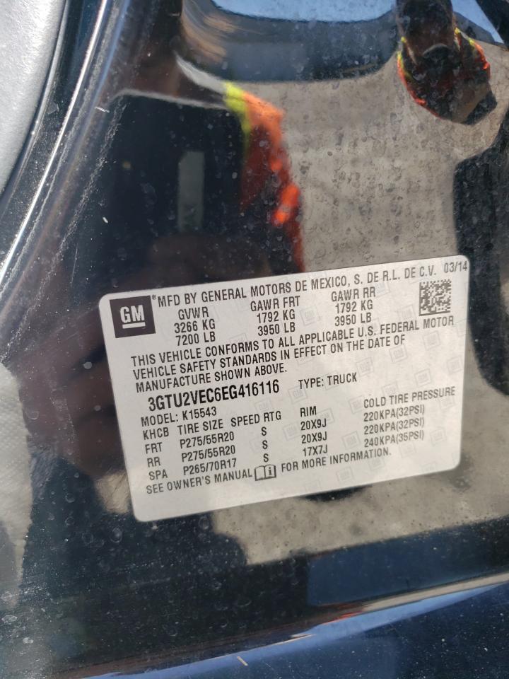 3GTU2VEC6EG416116 2014 GMC Sierra K1500 Slt