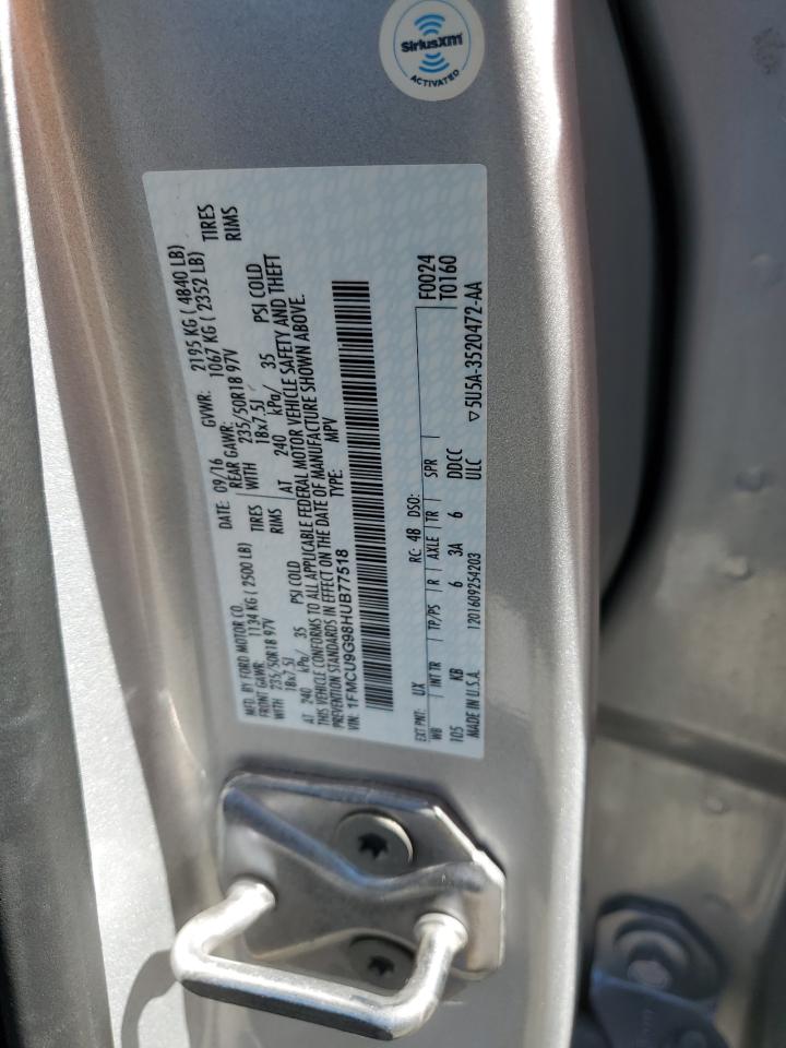 1FMCU9G98HUB77518 2017 Ford Escape Se