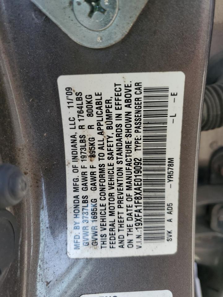 19FXA1F8XAE019092 2010 Honda Civic Ex