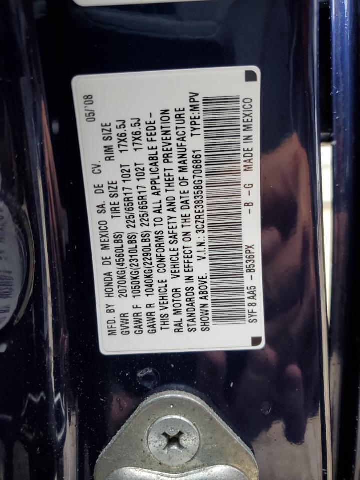 3CZRE38358G706861 2008 Honda Cr-V Lx