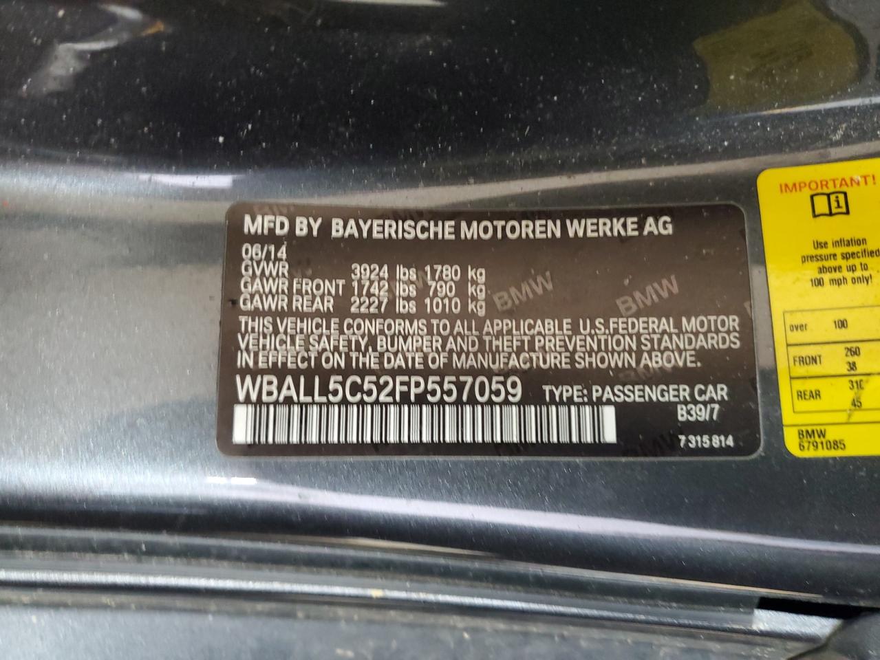 WBALL5C52FP557059 2015 BMW Z4 Sdrive28I