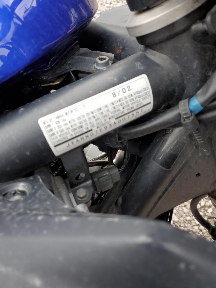 JYARN07E93A007551 2003 Yamaha Fzs10